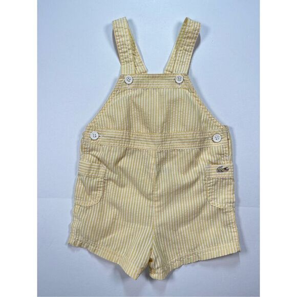 Lacoste Other - Vintage Izod Lacoste Infant Toddler Seersucker Romper Crocodile Logo Size 2T